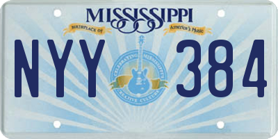 MS license plate NYY384