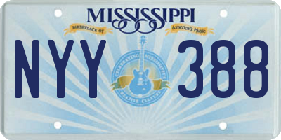 MS license plate NYY388