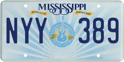 MS license plate NYY389