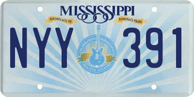 MS license plate NYY391