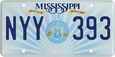 MS license plate NYY393