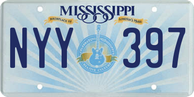 MS license plate NYY397