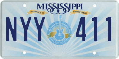MS license plate NYY411