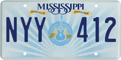 MS license plate NYY412