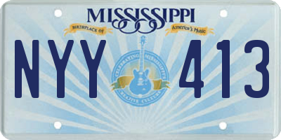 MS license plate NYY413