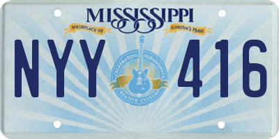 MS license plate NYY416