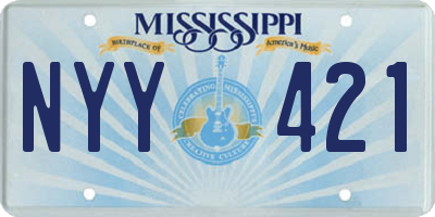 MS license plate NYY421
