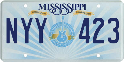 MS license plate NYY423