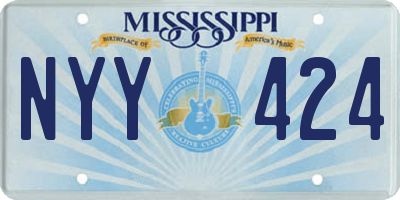 MS license plate NYY424