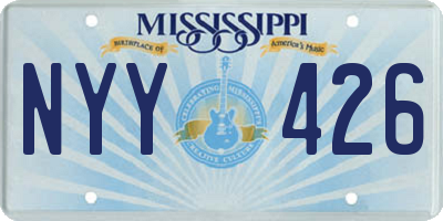 MS license plate NYY426