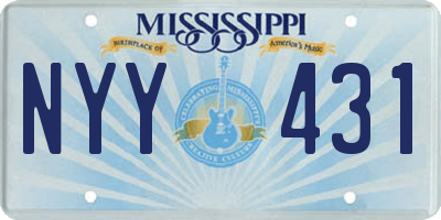 MS license plate NYY431