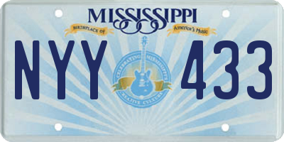 MS license plate NYY433