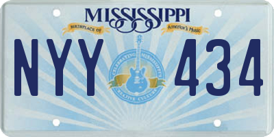 MS license plate NYY434