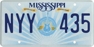 MS license plate NYY435