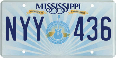 MS license plate NYY436