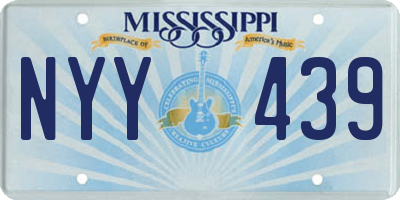 MS license plate NYY439