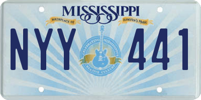 MS license plate NYY441