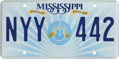 MS license plate NYY442