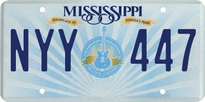MS license plate NYY447