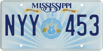 MS license plate NYY453