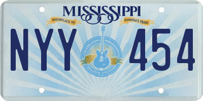 MS license plate NYY454