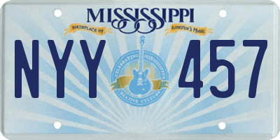 MS license plate NYY457