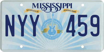 MS license plate NYY459
