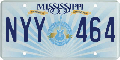 MS license plate NYY464