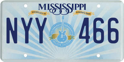 MS license plate NYY466