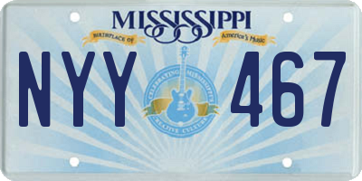MS license plate NYY467