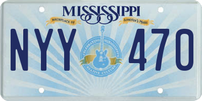 MS license plate NYY470