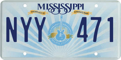 MS license plate NYY471