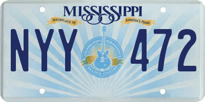 MS license plate NYY472