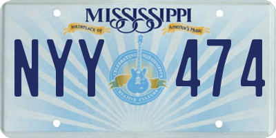 MS license plate NYY474
