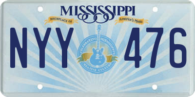 MS license plate NYY476