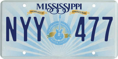 MS license plate NYY477