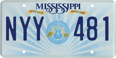 MS license plate NYY481