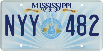MS license plate NYY482