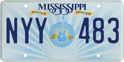 MS license plate NYY483