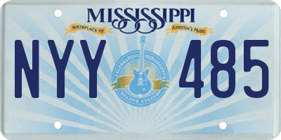MS license plate NYY485