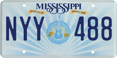 MS license plate NYY488