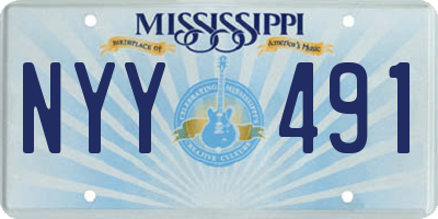 MS license plate NYY491