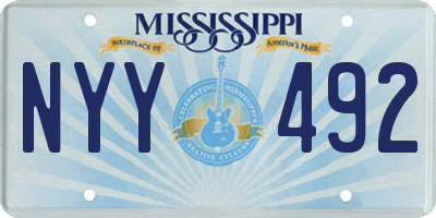 MS license plate NYY492