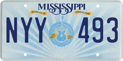 MS license plate NYY493