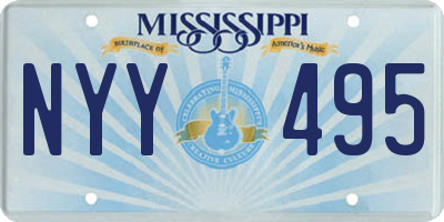 MS license plate NYY495