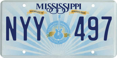 MS license plate NYY497