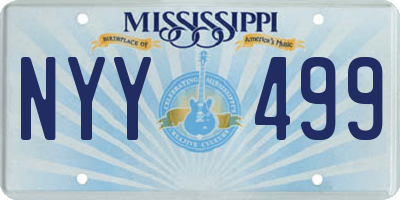 MS license plate NYY499