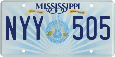 MS license plate NYY505