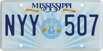 MS license plate NYY507