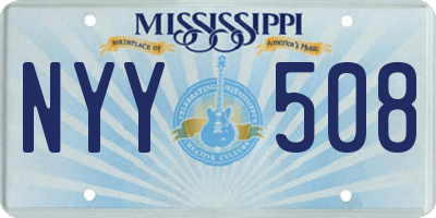 MS license plate NYY508